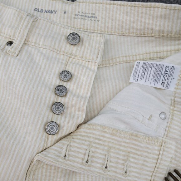 Old Navy Jeans Women's 6 Extra High Rise Sky Hi Straight Secret Smooth Pockets - Picture 1 of 16